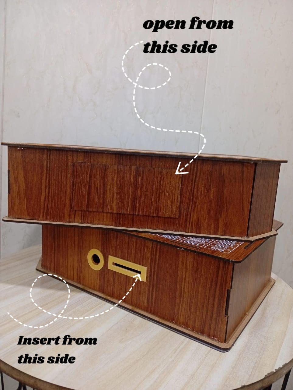 5 Lakh Money Saving Box | Wooden Saving Box for Money | Save Money Box | Money Saver Box | Money Bank