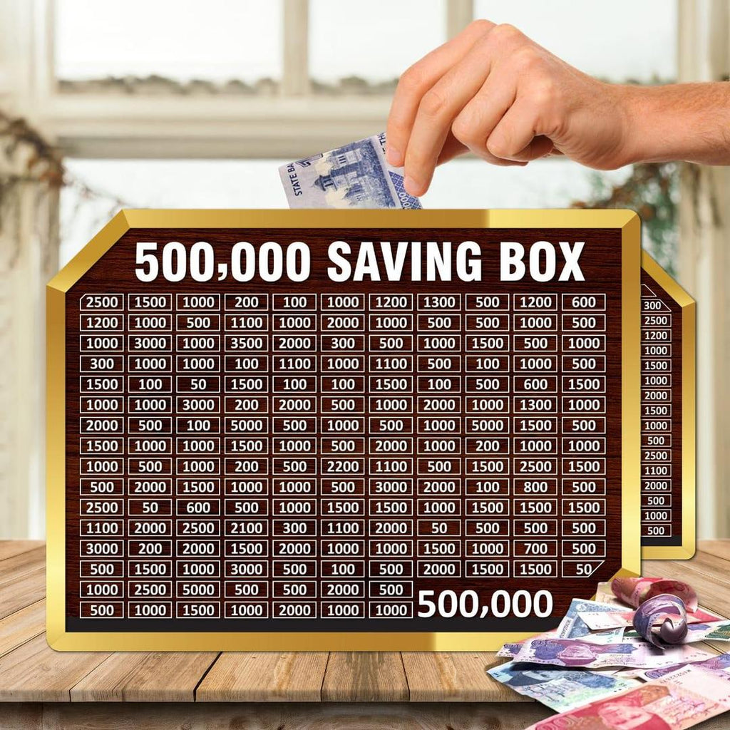 5 Lakh Money Saving Box | Wooden Saving Box for Money | Save Money Box | Money Saver Box | Money Bank
