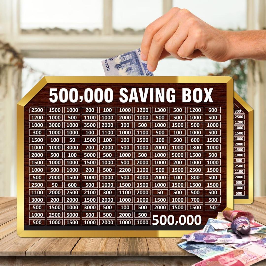 5 Lakh Money Saving Box | Wooden Saving Box for Money | Save Money Box | Money Saver Box | Money Bank