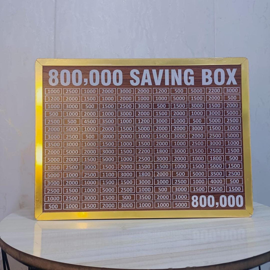 8 Lakh Capacity Money Saving Box | Wooden Saving Box 800,000