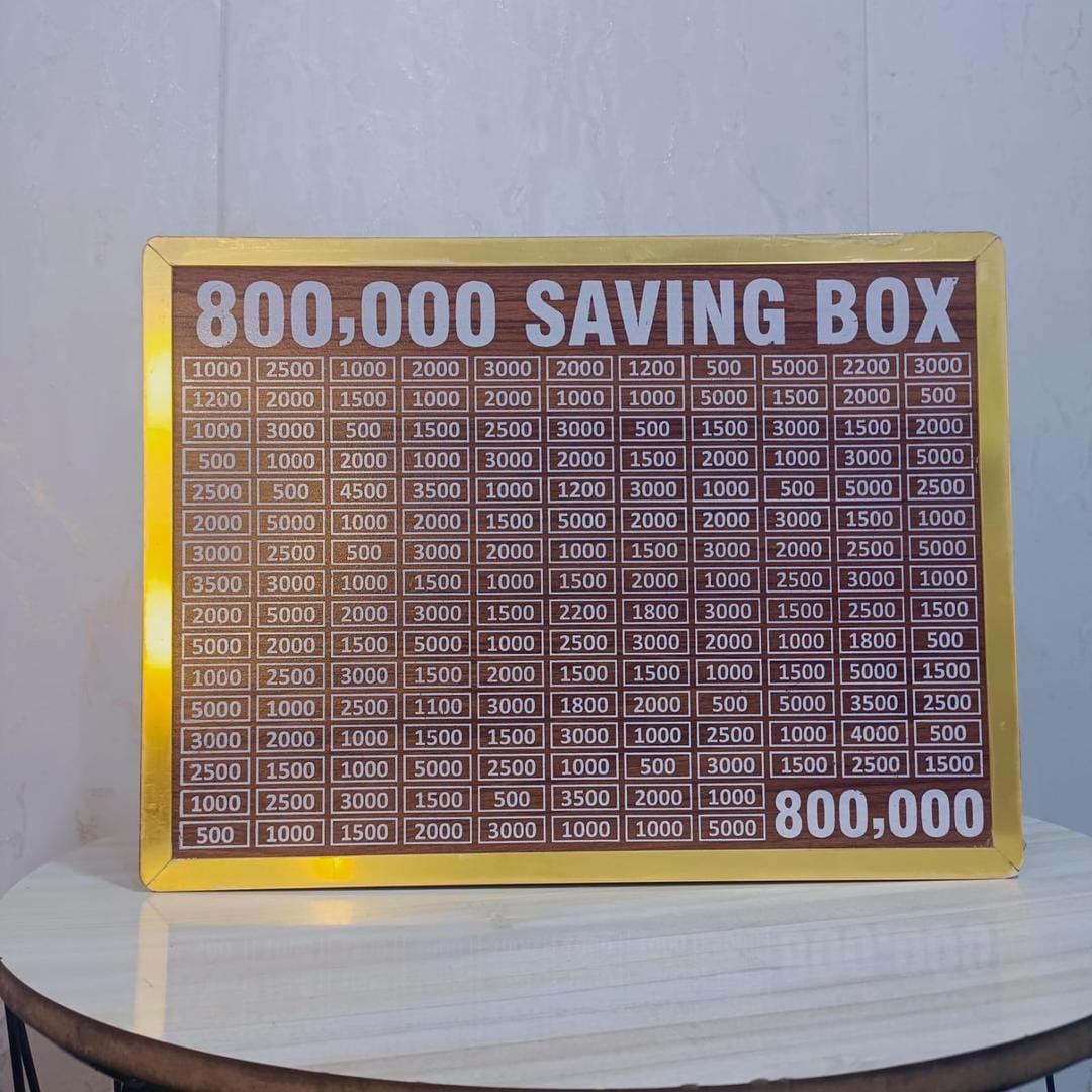 8 Lakh Capacity Money Saving Box | Wooden Saving Box 800,000