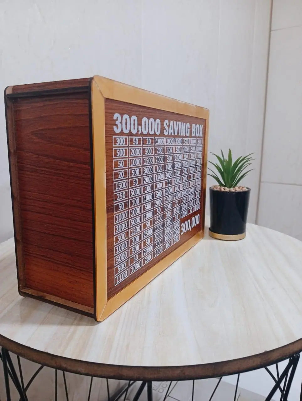 Wooden Money Saving Box – 300,000 Capacity