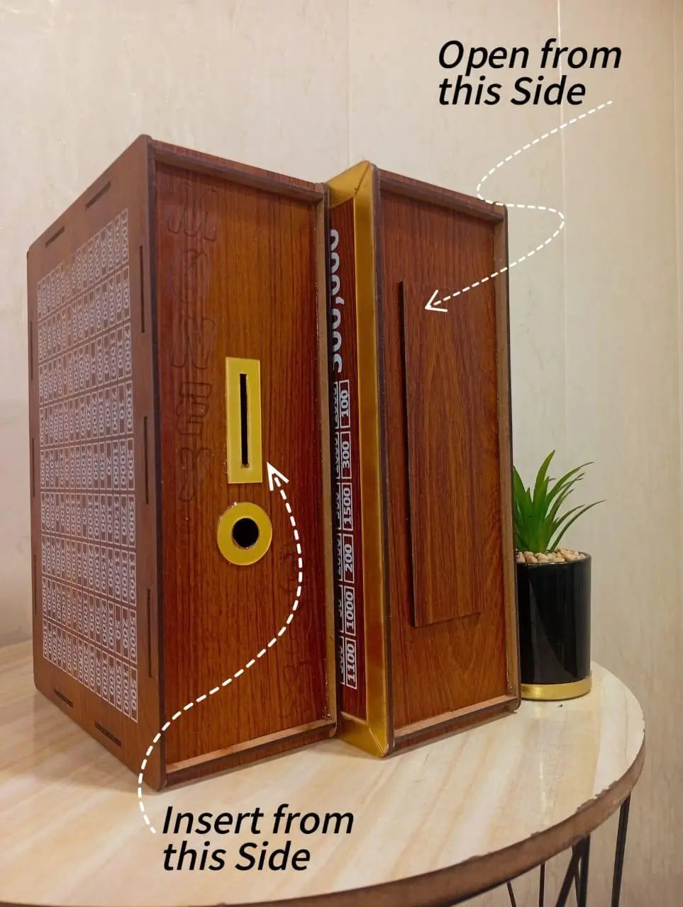 Qurbani Saving Box for 100,000 PKR | Wooden Money Saving Box | Qurbani Saving Box | Wooden Money Box for Eid-ul-Adha