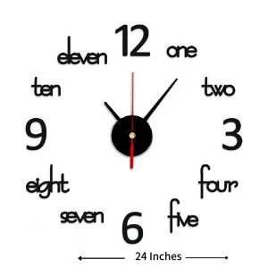 3d Wall Clock Letters and Words