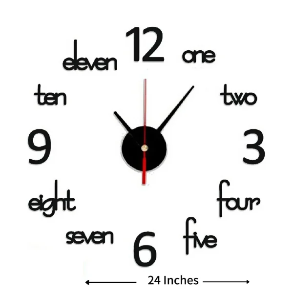 3d Wall Clock Letters and Words