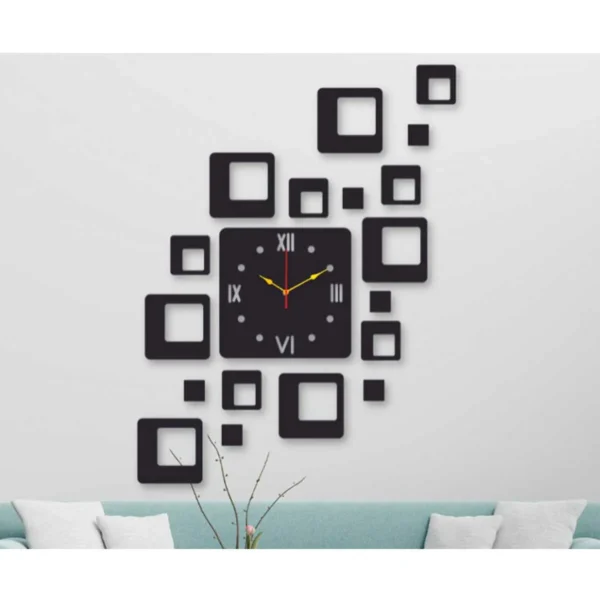 square wooden clock