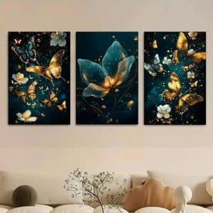 Pack of 03 Flower Design Wall Frames