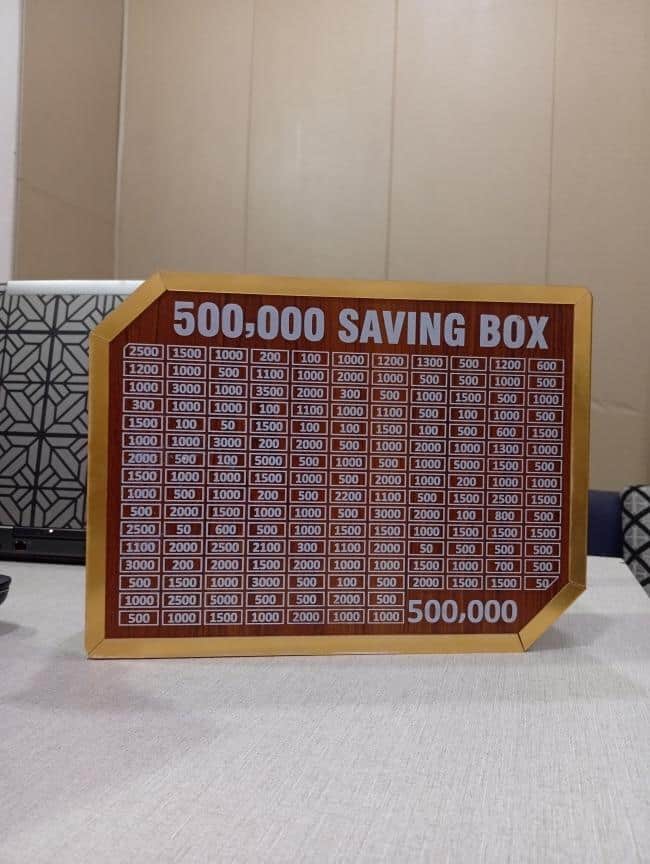 5 Lakh Money Saving Box | Wooden Saving Box for Money | Save Money Box | Money Saver Box | Money Bank - Image 2